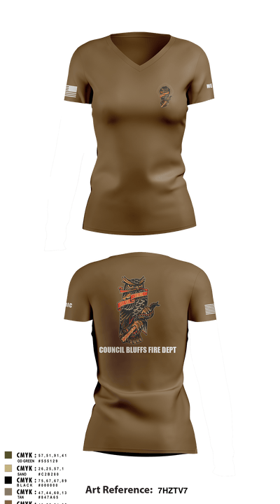 CBFD tac medics 89329509 Women's Short Sleeve V-neck Shirt - 2