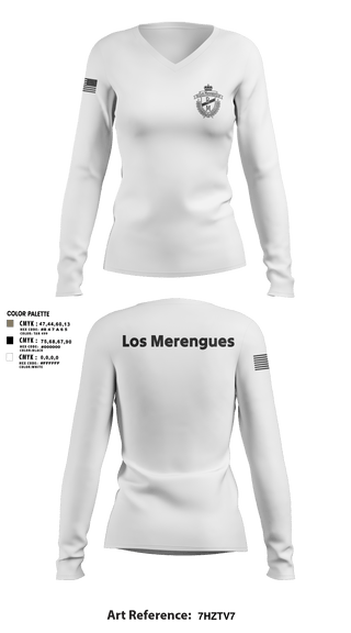Women's Long Sleeve Vneck Shirt, Los Merengues, Men's Soccer, Teamtime, Team time, sublimation, custom sports apparel, team uniforms, spirit wear, spiritwear, sports uniforms, custom shirts, team store, custom team store, fundraiser sports, apparel fundraiser