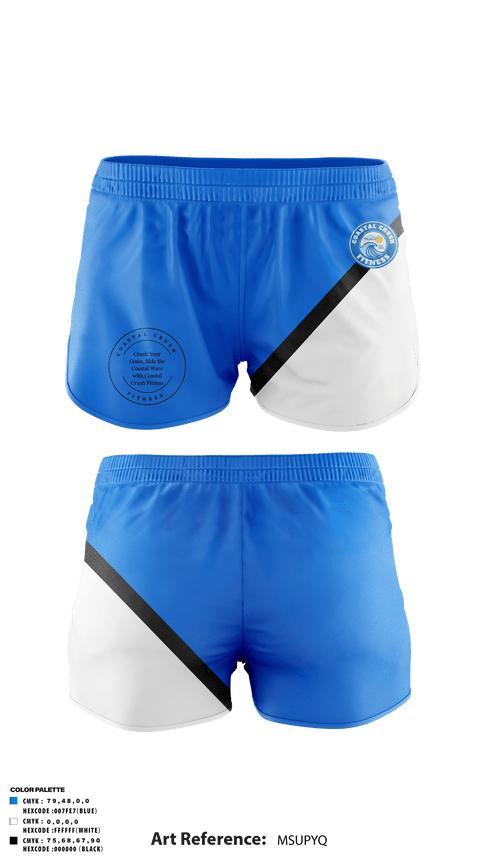 Track Shorts, Coastal Crush Fitness, , Teamtime, Team time, sublimation, custom sports apparel, team uniforms, spirit wear, spiritwear, sports uniforms, custom shirts, team store, custom team store, fundraiser sports, apparel fundraiser