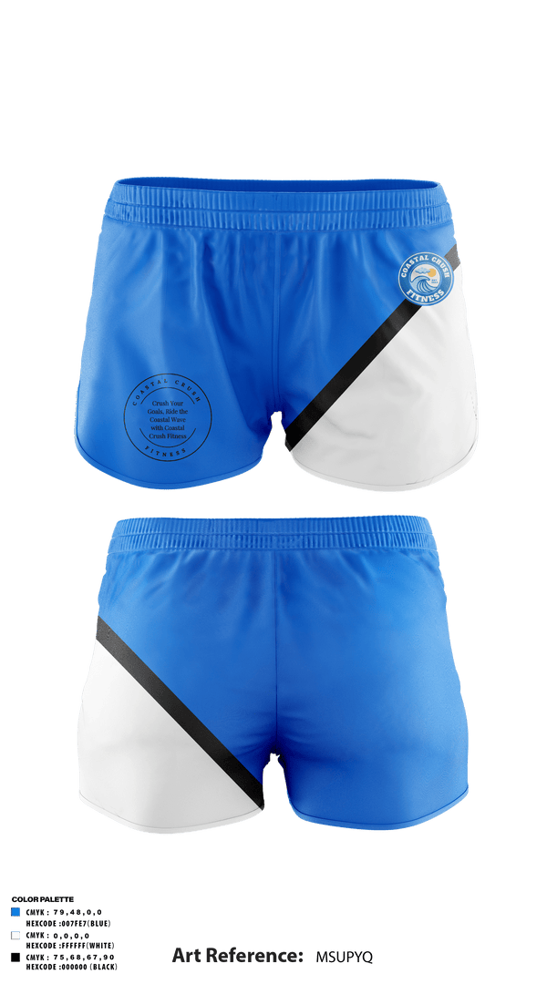 Track Shorts, Coastal Crush Fitness, , Teamtime, Team time, sublimation, custom sports apparel, team uniforms, spirit wear, spiritwear, sports uniforms, custom shirts, team store, custom team store, fundraiser sports, apparel fundraiser