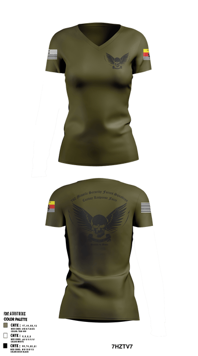 790 Convoy Response Force 2005-2007 64982180 Women's Short Sleeve V-neck Shirt - 1