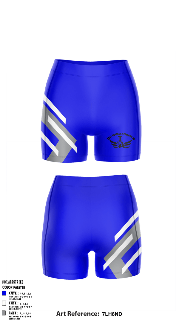 Women's Compression Shorts, Top Speed Athletics, Track & Field, Teamtime, Team time, sublimation, custom sports apparel, team uniforms, spirit wear, spiritwear, sports uniforms, custom shirts, team store, custom team store, fundraiser sports, apparel fundraiser