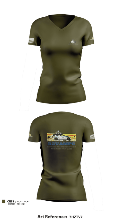 Recon Chief Inc. 84611298 Women's Short Sleeve V-neck Shirt - 3