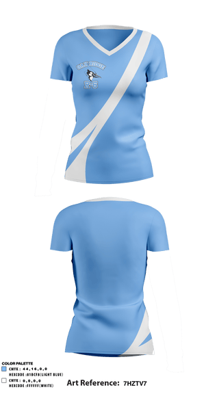 Women's Short Sleeve Vneck Shirt, Oak Ridge R-6 High School, Spirit Store, Teamtime, Team time, sublimation, custom sports apparel, team uniforms, spirit wear, spiritwear, sports uniforms, custom shirts, team store, custom team store, fundraiser sports, apparel fundraiser
