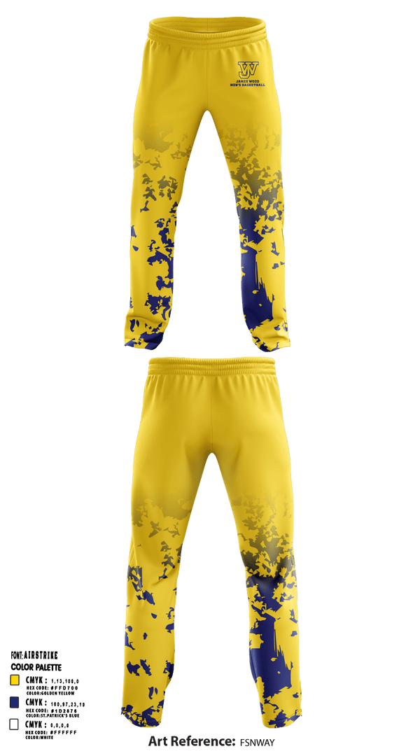Sweatpants, James Wood High School Basketball, Men's Basketball, Teamtime, Team time, sublimation, custom sports apparel, team uniforms, spirit wear, spiritwear, sports uniforms, custom shirts, team store, custom team store, fundraiser sports, apparel fundraiser