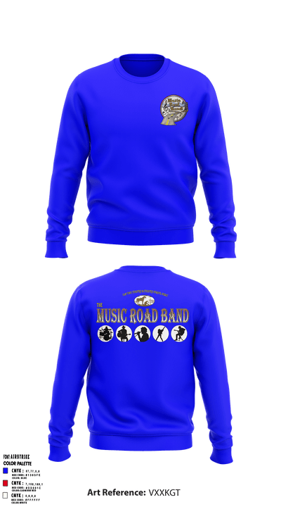 The MUSIC Road Band 71499214 Crew Neck Sweatshirt - 1