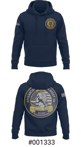 Hoodie, American Legion Post 24, , Teamtime, Team time, sublimation, custom sports apparel, team uniforms, spirit wear, spiritwear, sports uniforms, custom shirts, team store, custom team store, fundraiser sports, apparel fundraiser
