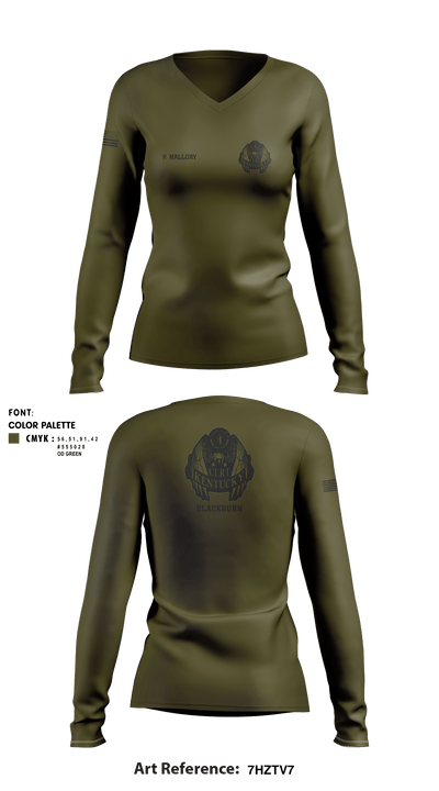 CERT 84095610 Women's Long Sleeve V-neck Shirt - 2