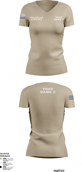 Women's Short Sleeve Vneck Shirt, , Army, Teamtime, Team time, sublimation, custom sports apparel, team uniforms, spirit wear, spiritwear, sports uniforms, custom shirts, team store, custom team store, fundraiser sports, apparel fundraiser