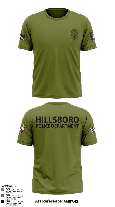 Hillsboro Police Department 31441057 Short Sleeve Performance Shirt - 5