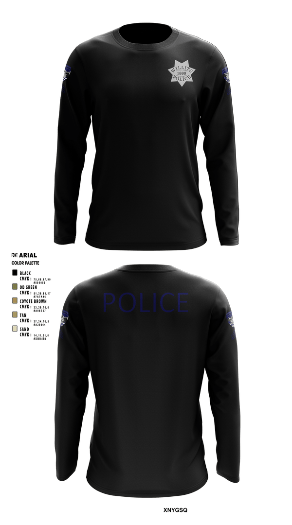 Long Sleeve Performance Shirt, Willits Little Lake JRTF, Police, Teamtime, Team time, sublimation, custom sports apparel, team uniforms, spirit wear, spiritwear, sports uniforms, custom shirts, team store, custom team store, fundraiser sports, apparel fundraiser