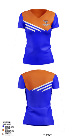 Women's Short Sleeve Vneck Shirt, Northeast Middle School Softball, Softball, Teamtime, Team time, sublimation, custom sports apparel, team uniforms, spirit wear, spiritwear, sports uniforms, custom shirts, team store, custom team store, fundraiser sports, apparel fundraiser