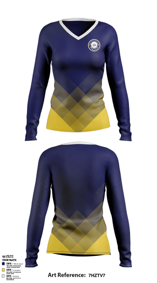 Women's Long Sleeve Vneck Shirt, Awaken Christian Academy, Women's Basketball, Teamtime, Team time, sublimation, custom sports apparel, team uniforms, spirit wear, spiritwear, sports uniforms, custom shirts, team store, custom team store, fundraiser sports, apparel fundraiser
