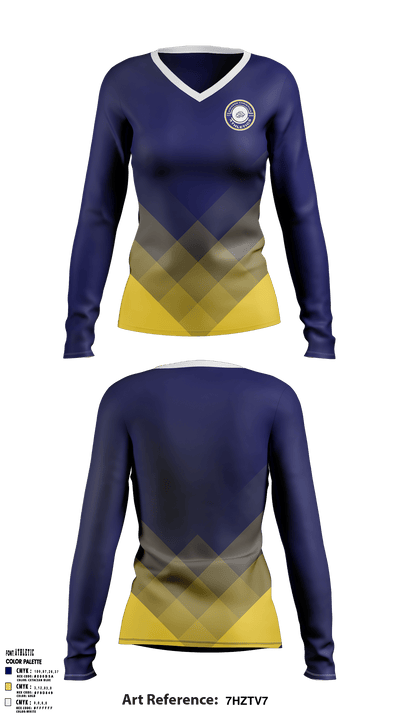 Awaken Christian Academy 31075920 Women's Long Sleeve V-neck Shirt - 1