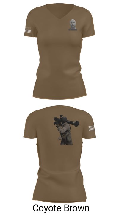 B-Troop 1/11 ACR 72501441 Women's Short Sleeve V-neck Shirt - 12