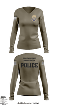 DEA Enforcement Group 46 13099367 Women's Long Sleeve V-neck Shirt - 51