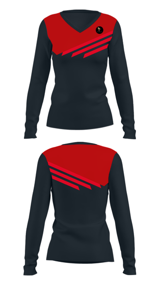 Women's Long Sleeve Vneck Shirt, TRUTHFUL-23.LLC, Football, Teamtime, Team time, sublimation, custom sports apparel, team uniforms, spirit wear, spiritwear, sports uniforms, custom shirts, team store, custom team store, fundraiser sports, apparel fundraiser