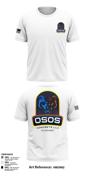 Short Sleeve Performance Shirt, OSOS CONCRETE LLC, , Teamtime, Team time, sublimation, custom sports apparel, team uniforms, spirit wear, spiritwear, sports uniforms, custom shirts, team store, custom team store, fundraiser sports, apparel fundraiser