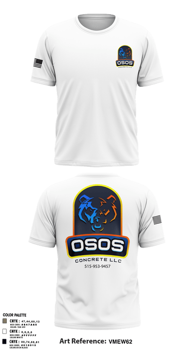 OSOS CONCRETE LLC 97572921 Short Sleeve Performance Shirt - 33