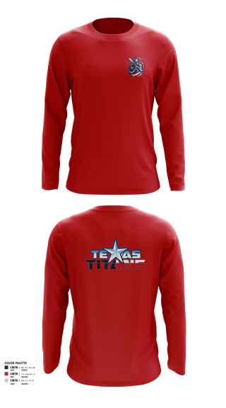 Long Sleeve Performance Shirt, Texas Titans Youth Football, Football, Teamtime, Team time, sublimation, custom sports apparel, team uniforms, spirit wear, spiritwear, sports uniforms, custom shirts, team store, custom team store, fundraiser sports, apparel fundraiser