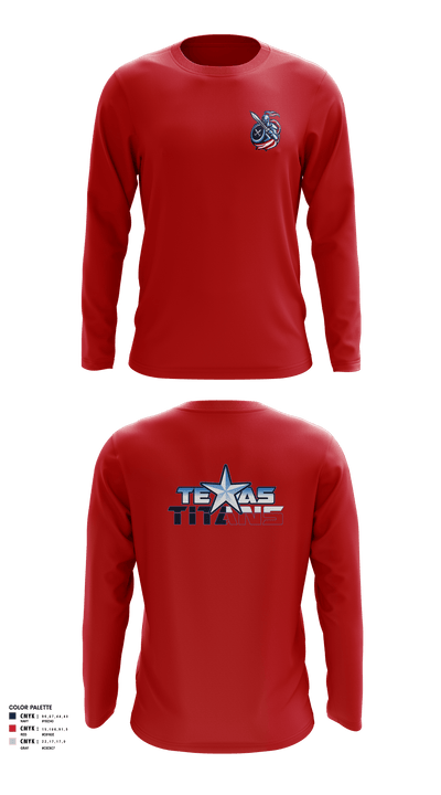 Texas Titans Youth Football 17189264 Long Sleeve Performance Shirt - 4