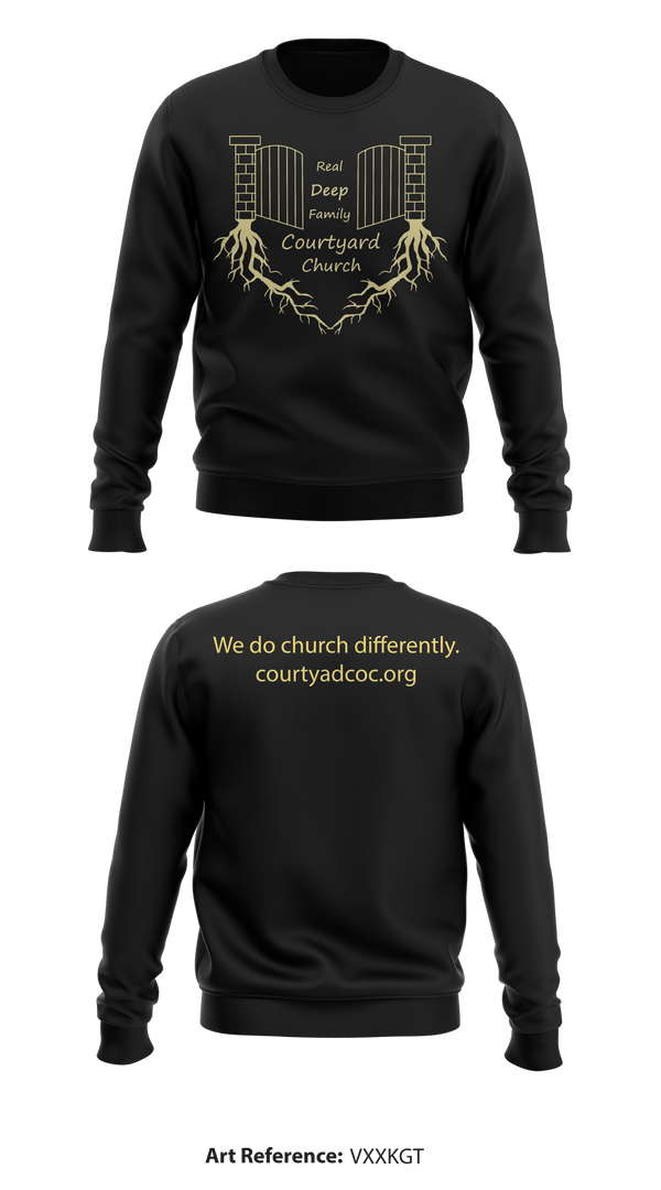 Crew Neck Sweatshirt, Courtyard Chuch, , Teamtime, Team time, sublimation, custom sports apparel, team uniforms, spirit wear, spiritwear, sports uniforms, custom shirts, team store, custom team store, fundraiser sports, apparel fundraiser