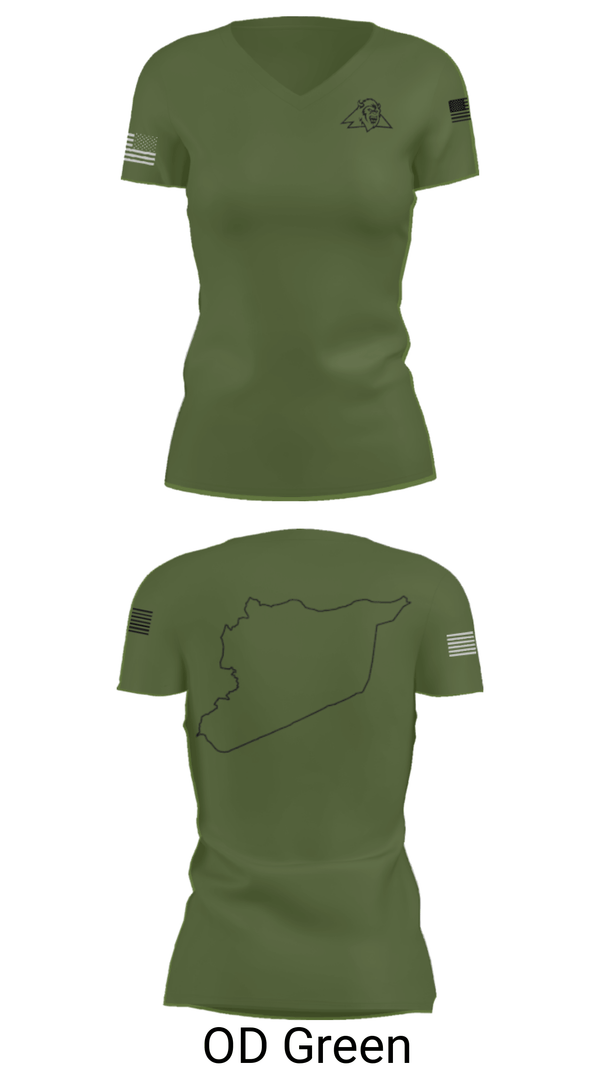 Women's Short Sleeve Vneck Shirt, , Army, Teamtime, Team time, sublimation, custom sports apparel, team uniforms, spirit wear, spiritwear, sports uniforms, custom shirts, team store, custom team store, fundraiser sports, apparel fundraiser