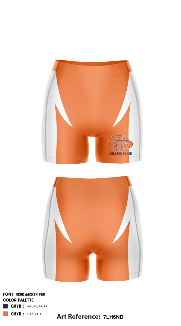 Women's Compression Shorts, College Place Wrestling, Wrestling, Teamtime, Team time, sublimation, custom sports apparel, team uniforms, spirit wear, spiritwear, sports uniforms, custom shirts, team store, custom team store, fundraiser sports, apparel fundraiser