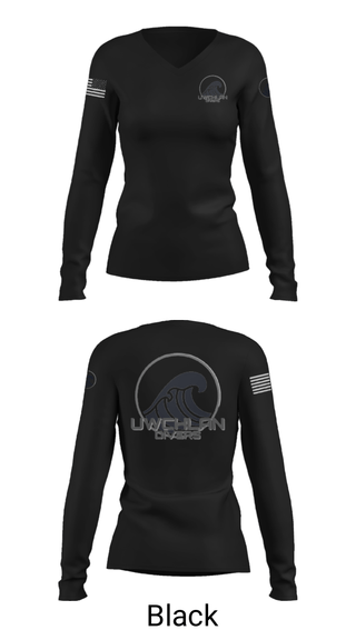 Women's Long Sleeve Vneck Shirt, Divers, Football, Teamtime, Team time, sublimation, custom sports apparel, team uniforms, spirit wear, spiritwear, sports uniforms, custom shirts, team store, custom team store, fundraiser sports, apparel fundraiser