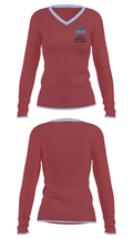 Wallis Annenberg High School 97322913 Women's Long Sleeve V-neck Shirt - 23
