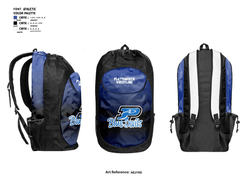 Gear Bag, Plattsmouth High School Wrestling, Wrestling, Teamtime, Team time, sublimation, custom sports apparel, team uniforms, spirit wear, spiritwear, sports uniforms, custom shirts, team store, custom team store, fundraiser sports, apparel fundraiser