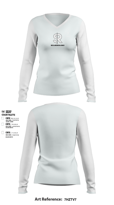 Declareresilience 29786445 Women's Long Sleeve V-neck Shirt - 1