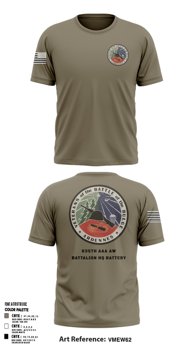 635th AAA AW Battalion HQ Battery 3041583 Short Sleeve Performance Shirt - 3