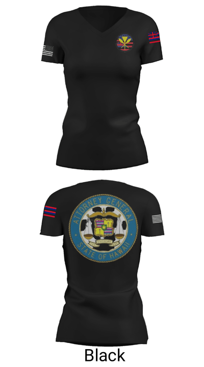 Hawaii Internet Crimes Against Children Task Force 74680579 Women's Short Sleeve V-neck Shirt - 21