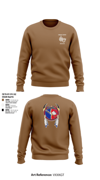 Crew Neck Sweatshirt, Comanche, 309th MI BN, , Teamtime, Team time, sublimation, custom sports apparel, team uniforms, spirit wear, spiritwear, sports uniforms, custom shirts, team store, custom team store, fundraiser sports, apparel fundraiser