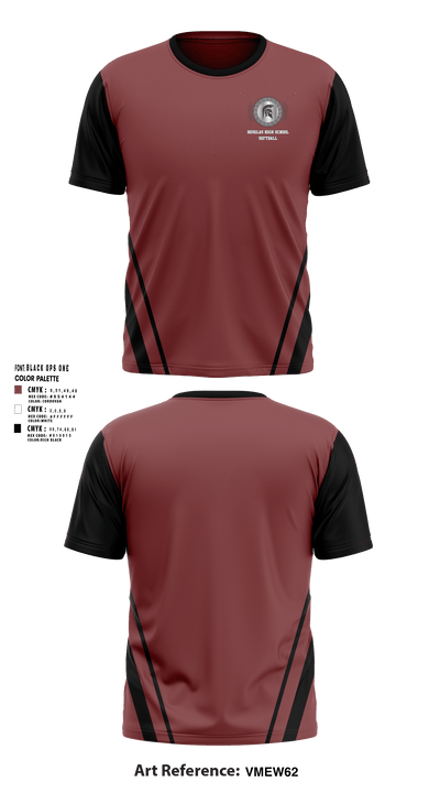 Douglas High School Softball 29791521 Short Sleeve Performance Shirt - 10