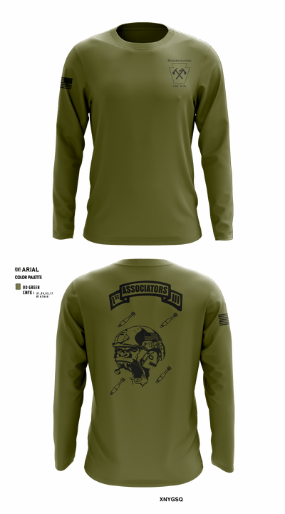 1-111th IN BN ** 38506759 Long Sleeve Performance Shirt - 9