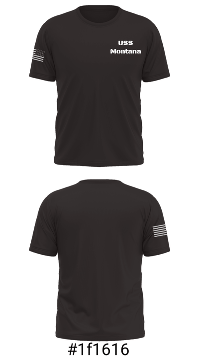USS Montana 25481522 Short Sleeve Performance Shirt - 31