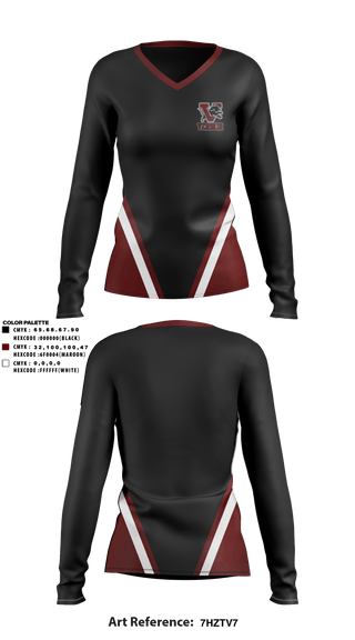 Women's Long Sleeve Vneck Shirt, Vernon Middle School, Spirit Store, Teamtime, Team time, sublimation, custom sports apparel, team uniforms, spirit wear, spiritwear, sports uniforms, custom shirts, team store, custom team store, fundraiser sports, apparel fundraiser