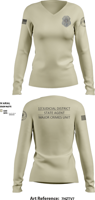 Women's Long Sleeve Vneck Shirt, , Police, Teamtime, Team time, sublimation, custom sports apparel, team uniforms, spirit wear, spiritwear, sports uniforms, custom shirts, team store, custom team store, fundraiser sports, apparel fundraiser