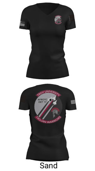 Women's Short Sleeve Vneck Shirt, , Air Force, Teamtime, Team time, sublimation, custom sports apparel, team uniforms, spirit wear, spiritwear, sports uniforms, custom shirts, team store, custom team store, fundraiser sports, apparel fundraiser