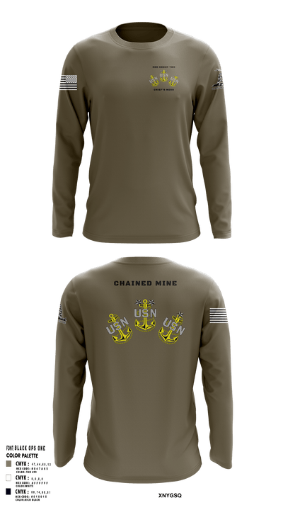 EOD GROUP TWO CHIEF’S MESS 26436916 Long Sleeve Performance Shirt - 1