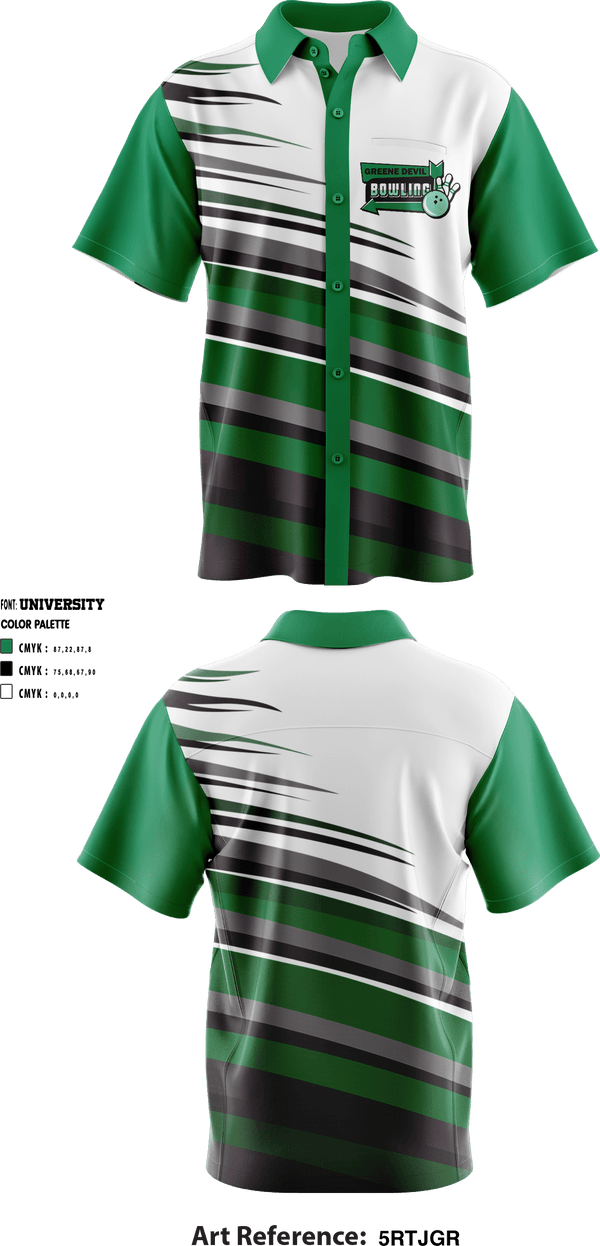 Short Sleeve Bowling Jersey, Greeneville Bowling, Bowling, Teamtime, Team time, sublimation, custom sports apparel, team uniforms, spirit wear, spiritwear, sports uniforms, custom shirts, team store, custom team store, fundraiser sports, apparel fundraiser