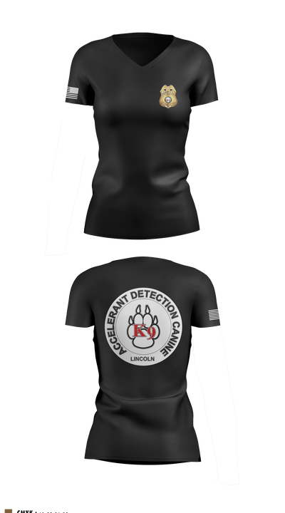 Stafford County Fire Marshal's Office 91983739 Women's Short Sleeve V-neck Shirt - 1