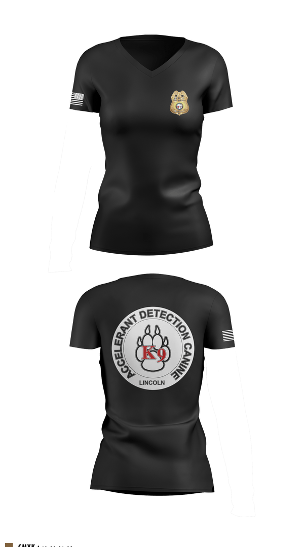 Women's Short Sleeve Vneck Shirt, Stafford County Fire Marshal's Office, Fire Department, Teamtime, Team time, sublimation, custom sports apparel, team uniforms, spirit wear, spiritwear, sports uniforms, custom shirts, team store, custom team store, fundraiser sports, apparel fundraiser