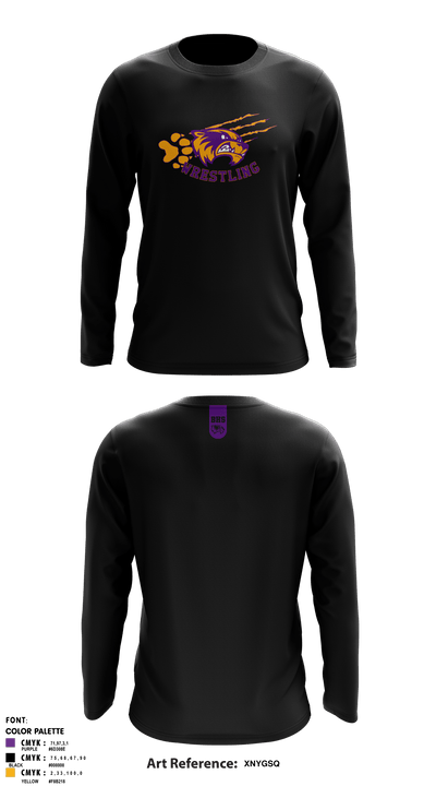 Bayfield High School Wolverine Wrestling 12563636 Long Sleeve Performance Shirt - 4