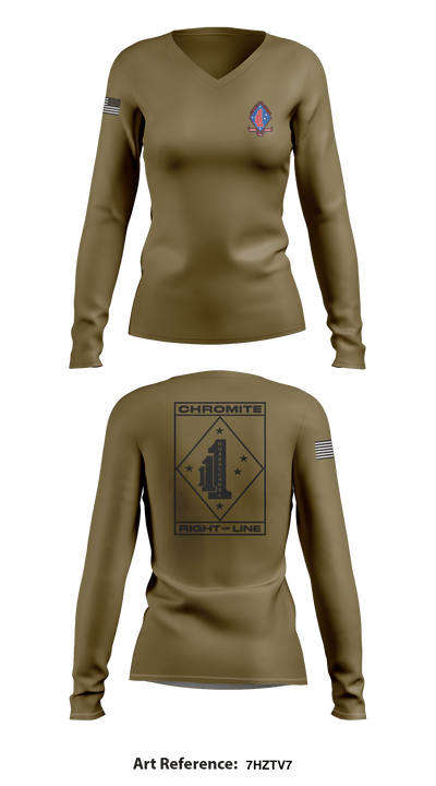 V1/1 23142041 Women's Long Sleeve V-neck Shirt - 76