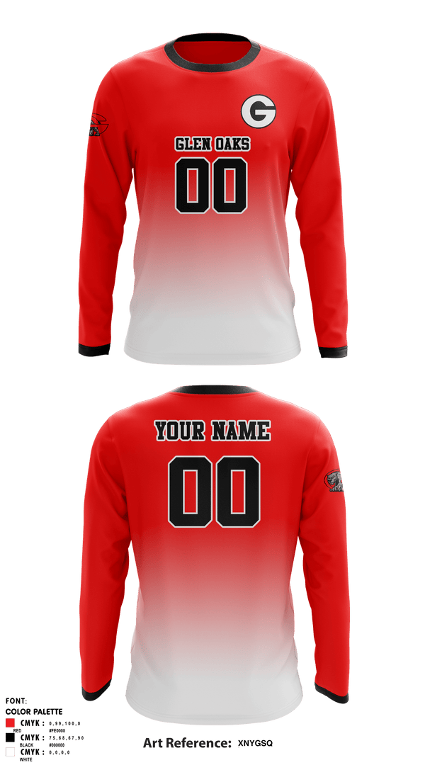 Long Sleeve Performance Shirt, Glen Oaks High School Volleyball, Men's Volleyball, Teamtime, Team time, sublimation, custom sports apparel, team uniforms, spirit wear, spiritwear, sports uniforms, custom shirts, team store, custom team store, fundraiser sports, apparel fundraiser