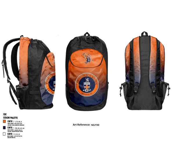 Gear Bag, Christchurch School Basketball, Women's Basketball, Teamtime, Team time, sublimation, custom sports apparel, team uniforms, spirit wear, spiritwear, sports uniforms, custom shirts, team store, custom team store, fundraiser sports, apparel fundraiser