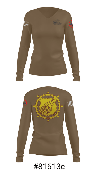 325 Transportation Company 58114820 Women's Long Sleeve V-neck Shirt - 37